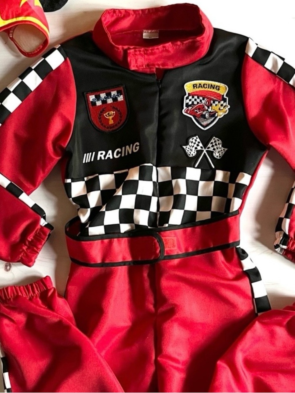 Kids Red Racing Jumpsuit